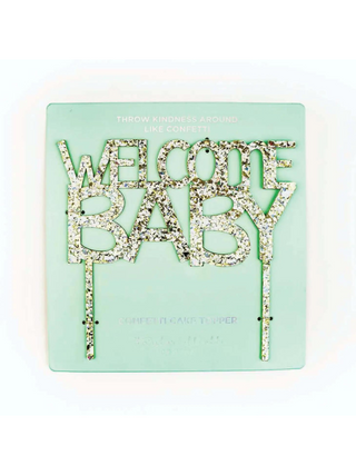 Welcome Baby Pearl Cake Topper