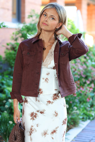 Corinne Cream Floral Print Top