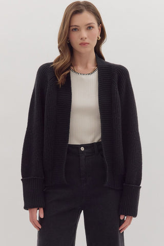 Aint No Boring Cardi Black