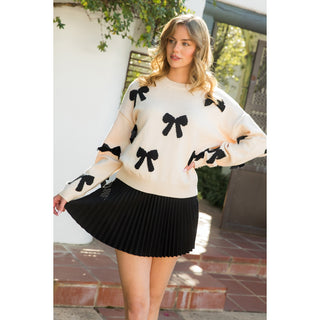 All the Craze Knit Bow Sweater