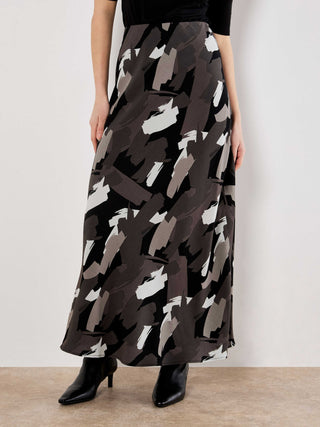 Brushstroke Bias Skirt