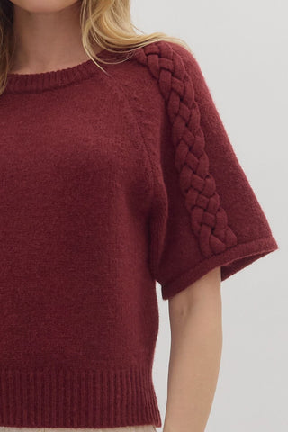 Burgundy Textured Top