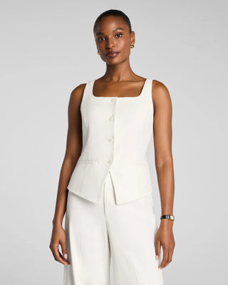 Button Down Vest Linen