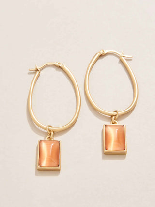 Chateau Hoop Earrings Optic Sunstone