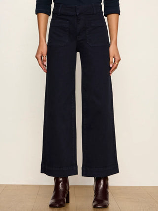 Chelsea Wide Leg Crop Navy Blazer