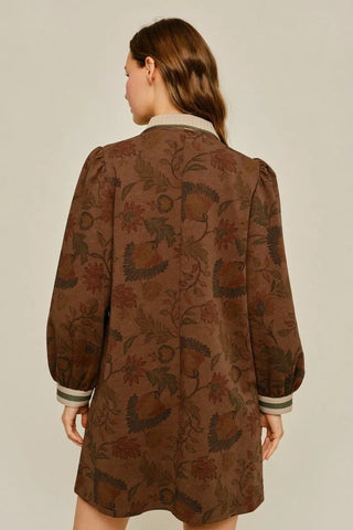 Crisp Leaves Brown Dress