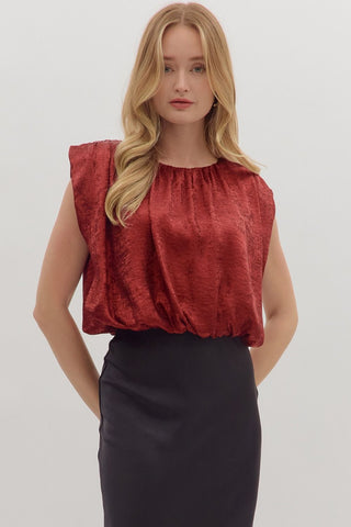 Dashing Darling Burgundy Top