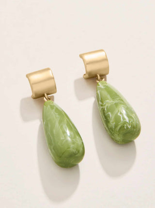 Dew Drop Earrings Frosty Green