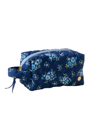 Endless Daydream Navy Quilted Cosmetic Bag
