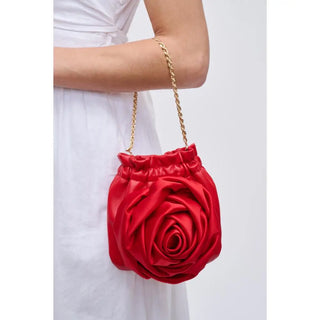 Flora Rosette Crossbody - Red