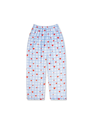 Gingham Hearts Plush Pants