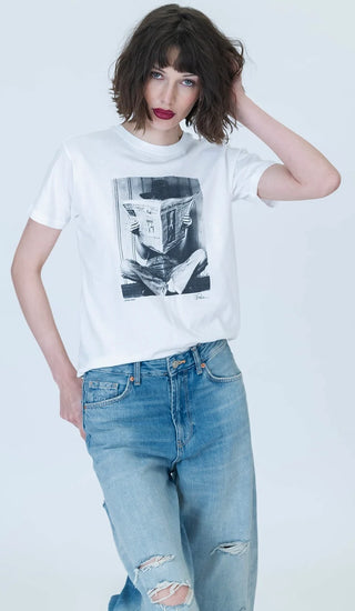 Headlines White Mushie Tee
