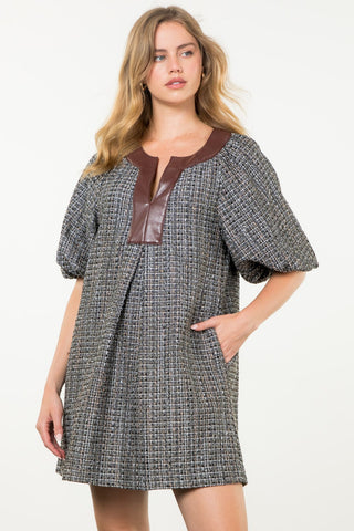 In Your Sights Tweed Dress