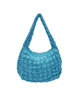 Large Quilted Bag - Aqua