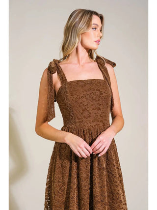 Last Forever Velvet Lace Dress