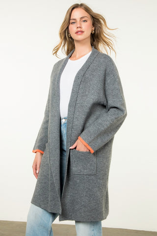 Little Bit More Cardigan - Grey