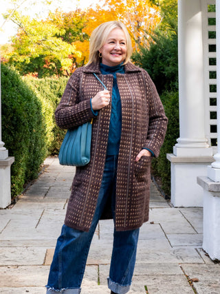 Marceau Houndstooth Coat