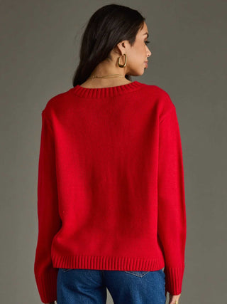 Merry Red and White Sweater