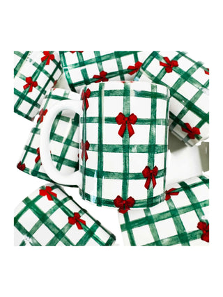 Mug - Christmas Plaid Bows