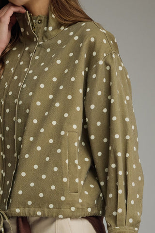 Olive Polka Dot Jacket