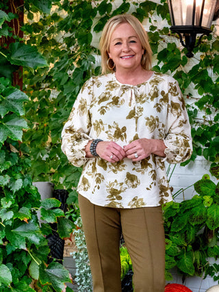 Penny Olive Pear Blouse