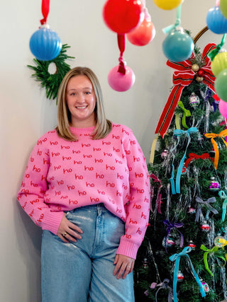 Pink Ho Ho Ho Sweater