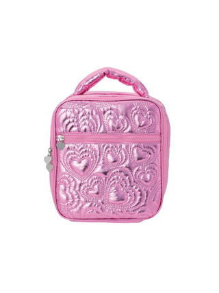 Pink Shining Heart Lunch Tote