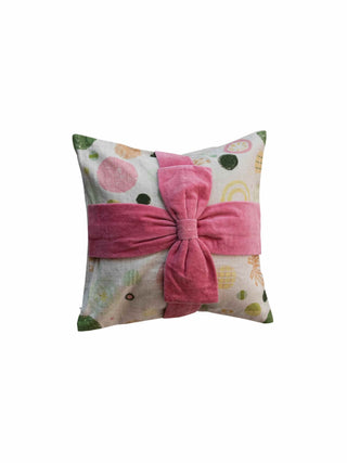 Polka Dot Pillow w/ Bow