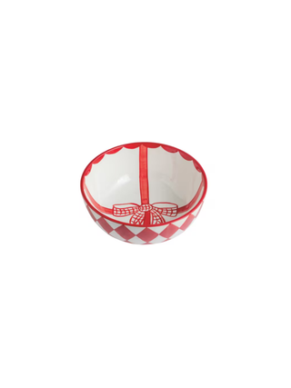 Red Xmas Bow Bowl