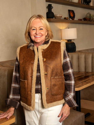 Reversible Vest w/ Sherpa