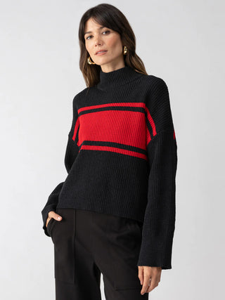 Stay Cozy Sweater Black/Red