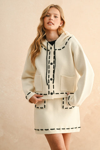 Stitch Detail Knit Cardigan