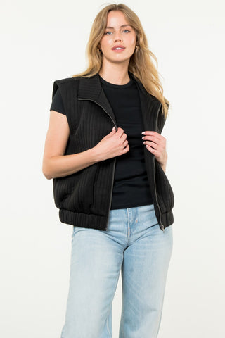 Tough of Fall Zip Vest - Black