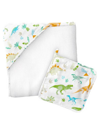 Towel/Washcloth Set - Dino