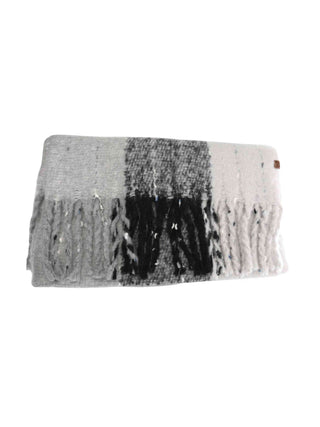 Vertical Stripe Scarf - Grey