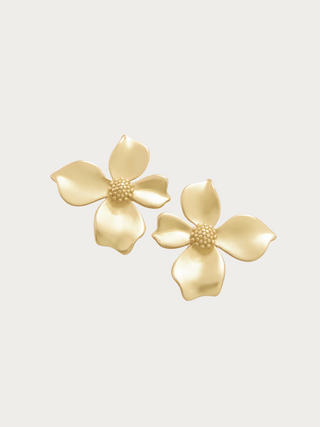 Wallflower Stud Earrings Gold