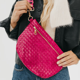 Westlyn Woven Bum Bag - Fuchsia