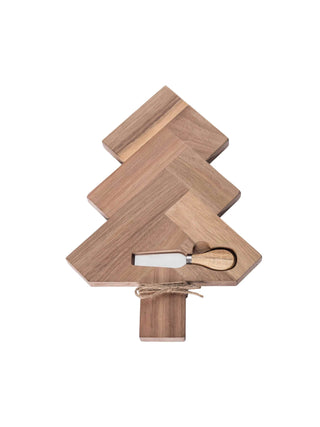 Wood Holiday Tree Serving Board