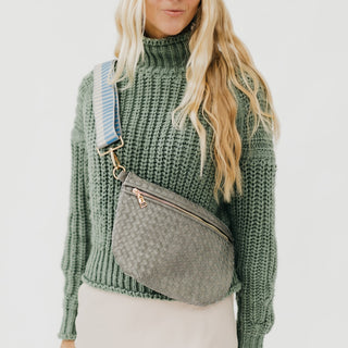 Woven Bum Bag - Grey