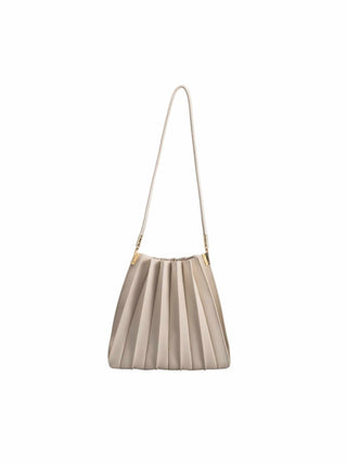 Carrie Bone Pleated Bag